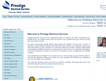 Tablet Screenshot of prestigeelectricalservices.org